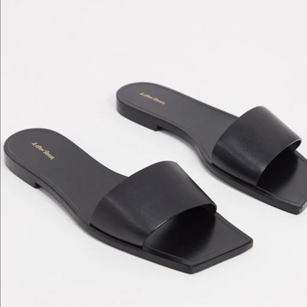 & Other Stories Leather Square Toe Sandal - 38